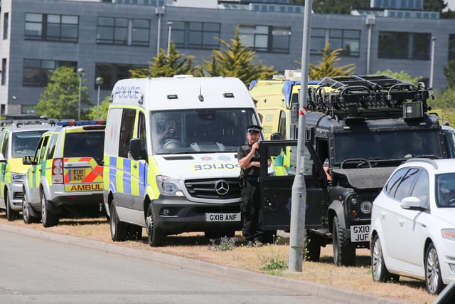 Pictures show scene of major incident in Eastbourne
