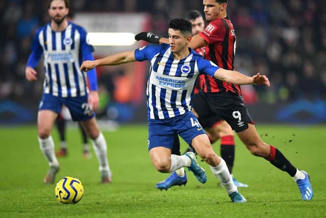 Brighton and Hove Albion midfielder Steven Alzate felt soreness in a groin problem but could be back to face Leicester