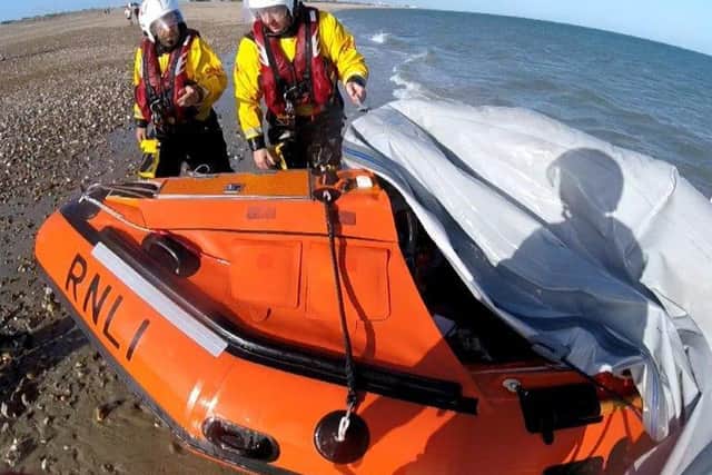 The Selsey RNLI inshore lifeboat was launched alongside the Coastguard rescue helicopter and a lifeboat from Littlehampton. Photo: RNLI Selsey