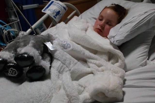 Scarlett Gregory, 8, in hospital