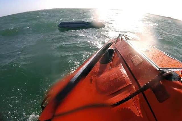 A capsized dinghy led to a large-scale emergency response