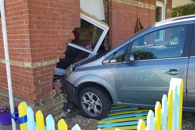 This car crashed into a children's nursery in Burgess Hill SUS-200622-150407001