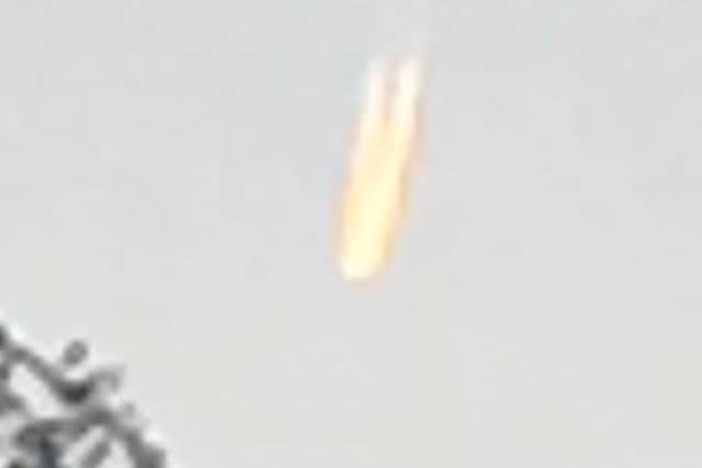 Did you see this strange object in the sky between Hastings and Rye? Picture supplied by Angela Thomson