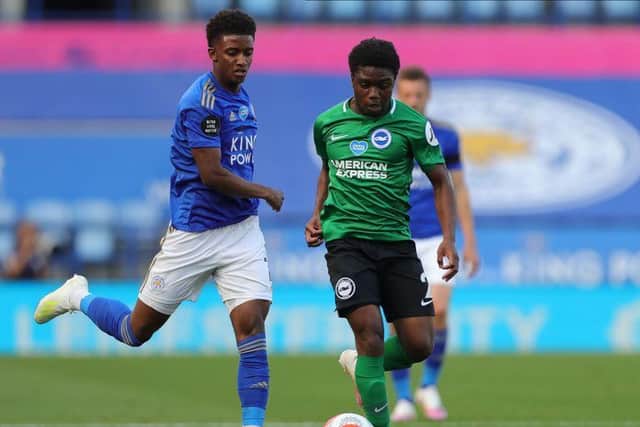 Tariq Lamptey made his Premier League debut for Brighton at Leicester