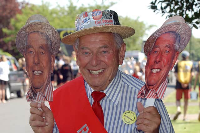 Doug Medhurst has left a lasting impact on East Preston, not least as president of the annual festival. He is pictured  above at the carnival parade wearing his signature hat in 2006.