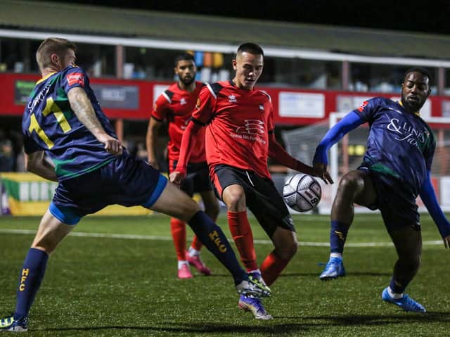 Eastbourne Borough turn back to league business tomorrow (Saturday) after tumbling out of the FA Cup against Horsham in midweek. Picture by Andy Pelling
