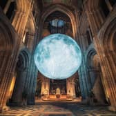 Museum of the Moon by Luke Jerram. Ely Cathedral, UK, 2019. Photo (c) James Billings