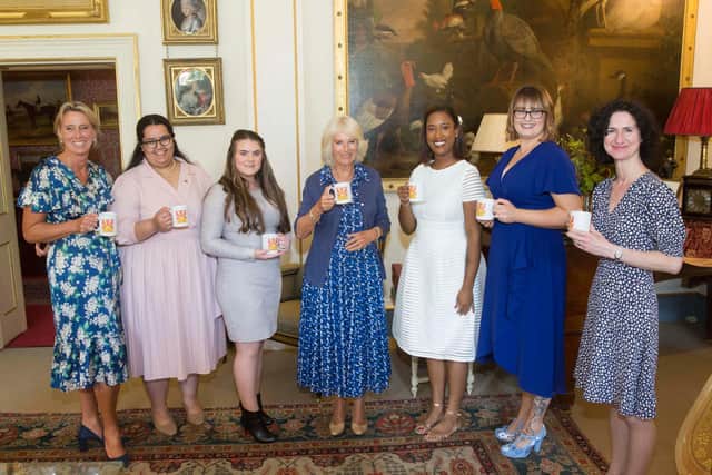 HRH The Duchess of Cornwall meets Anoushka Ducas and four young woman who have been supported by The Prince's Trust