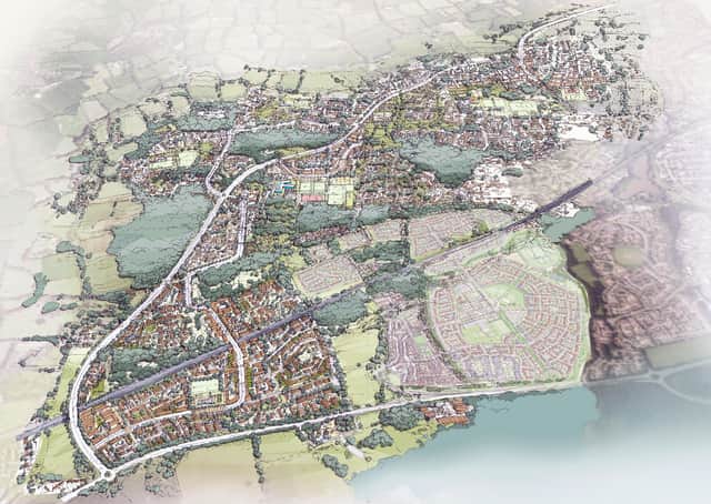 Homes England's illustration of its proposed West of Ifield development