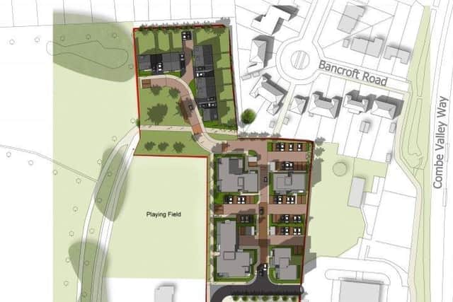 The proposed development for homes on land adjacent to King Offa Primary Academy. Image from Rother District Council SUS-211014-111321001