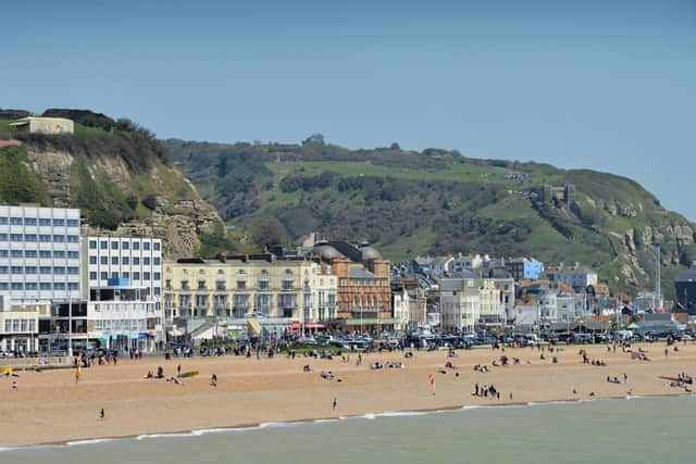 83 per cent of homes in Hastings (pictured) have risen above £49,257 in value over the last five years according to new data by Zoopla