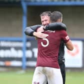 Hastings celebrate after beating Chippenham in the last round / Picture: Scott White