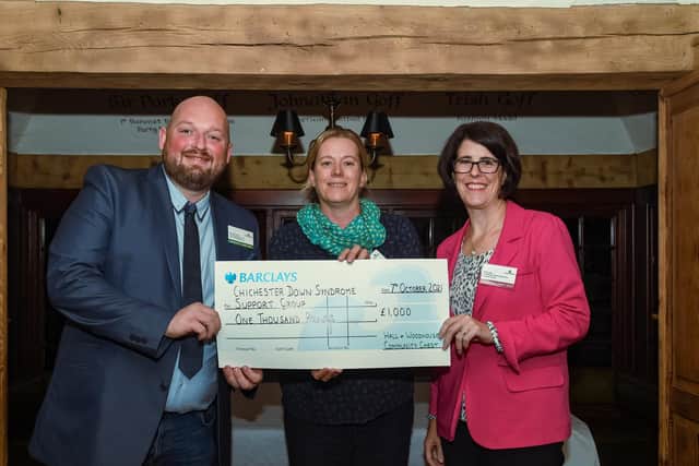 Chichester Downs Syndrome Support Group took home a cheque of £1,000 at the Community Chest Awards ceremony. Photo: Phil Westlake