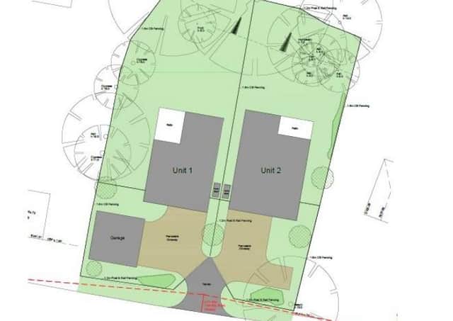 Layout of the plots of the two Crowborough homes