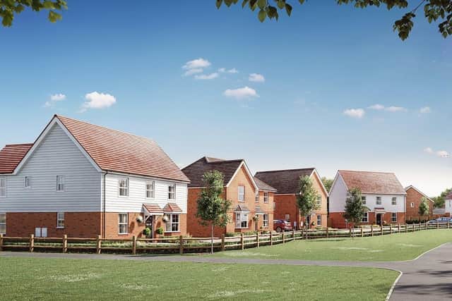 An image of how houses at Ecclesden Park will look