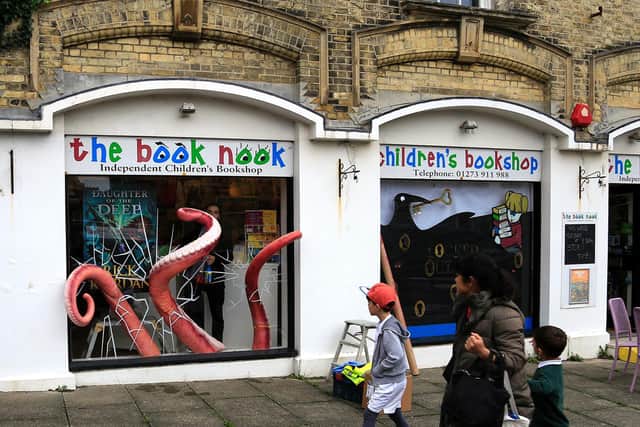 People have been fascinated by the octopus installation at The Book Nook in First Avenue, Hove