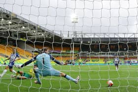 Leo Trossard nets for Brighton in a 1-0 victory at Carrow Road