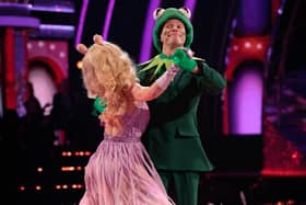 Robert Webb dancing with Dianne Buswell during Movie Week on Strictly Come Dancing. Picture courtesy of the BBC