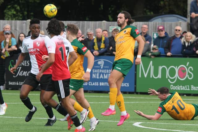 Action from Horsham's win over Woking / Picture: Derek Martin Photography