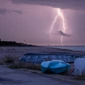 Lightning over Littlehampton. Picture from Coastal JJ SUS-210724-123552001