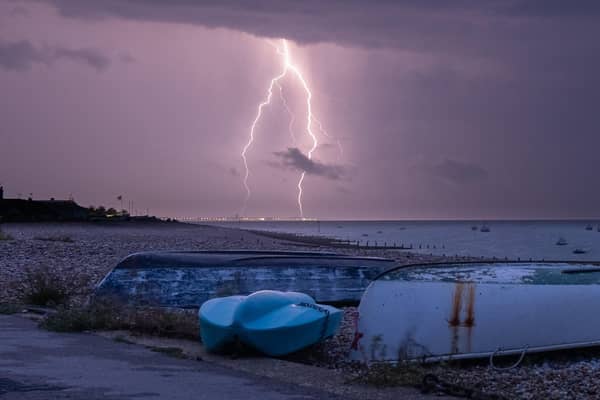 Lightning over Littlehampton. Picture from Coastal JJ SUS-210724-123552001