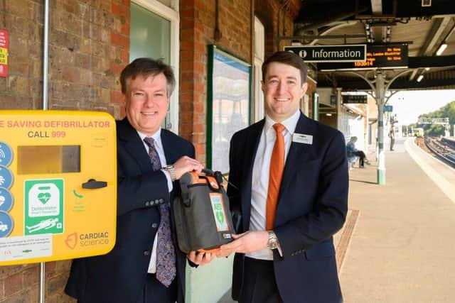 Henry Smith MP and Chris Fowler at Three Bridges station