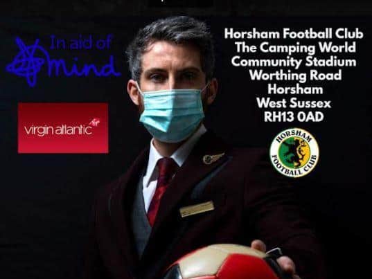 One of the posters for the charity football match