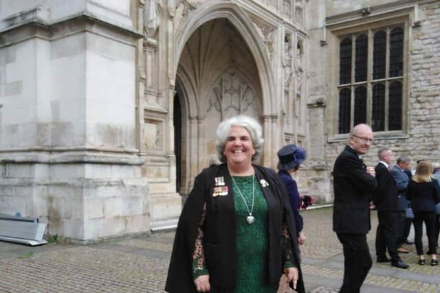 Angela Standing, chair of the Arundel branch of the Royal British Legion, was at Westminster Abbey for the Service of Thanksgiving to mark the charity's centenary