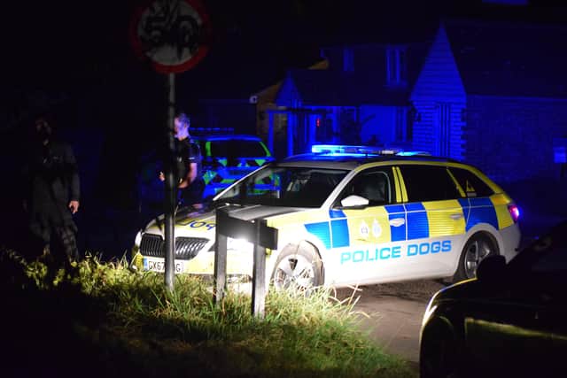 Sussex Police at the incident by Ginger's Green, Hailsham. Picture from Dan Jessup SUS-211018-071542001