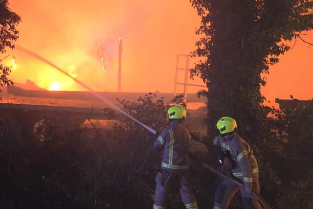 The fire is in Five Oaks, north of Billingshurst. 
Photo: Eddie Mitchell