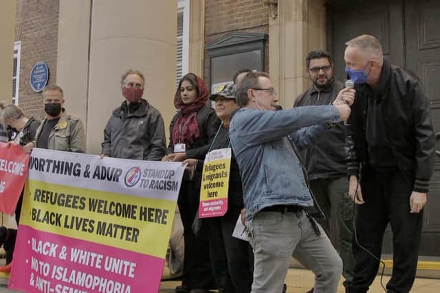 Demonstration organised by Adur and Worthing Stand up to Racism (Photo by Jon Lovell)