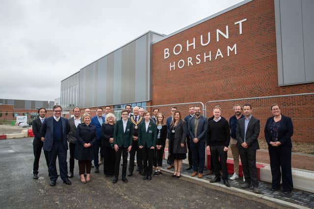 Horsham MP Jeremy Quin and Horsham District Council chairman David Skipp were among the guests at a naming ceremony at the new Bohunt Horsham school