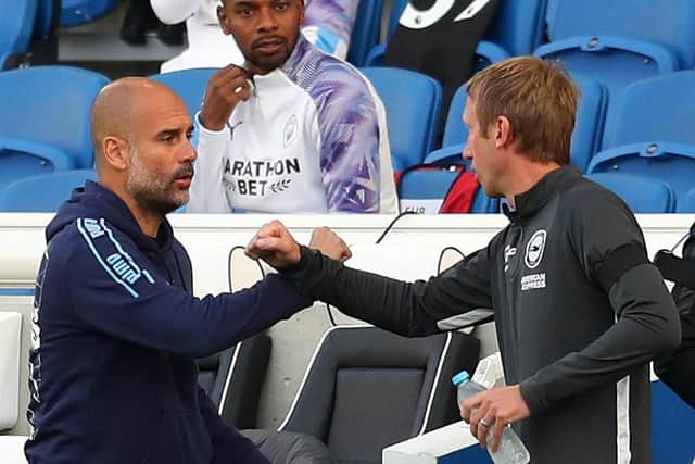 Graham Potter and Pep Guardiola exchanged heated words last season