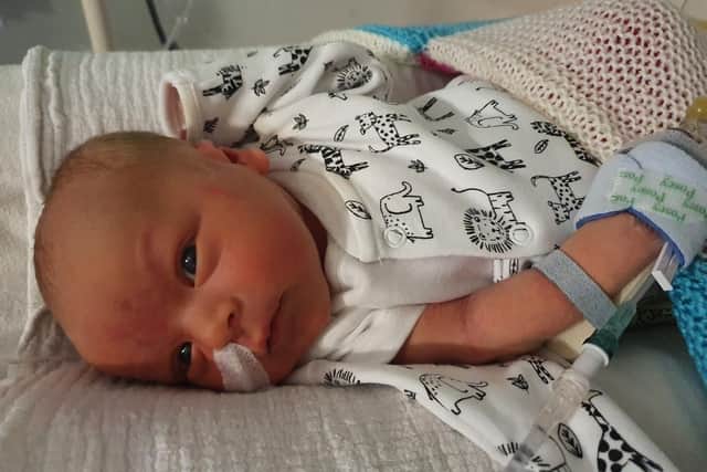 Finley Seager was born a month premature and due to abnormalities with his bladder and left kidney, he required special care at Worthing Hospital, Southampton Hospital and Portland Hospital in London