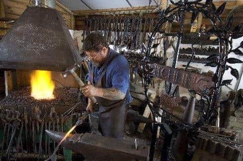 Blacksmith Nigel Stenning from Ditchling had his lower left leg amputated after diabetes caused  an infection in his foot.