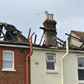 Aftermath of the fire in Second Avenue, Southbourne. Photo: Steve Robards