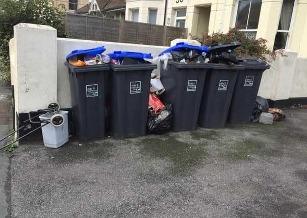 Household waste and recycling bins