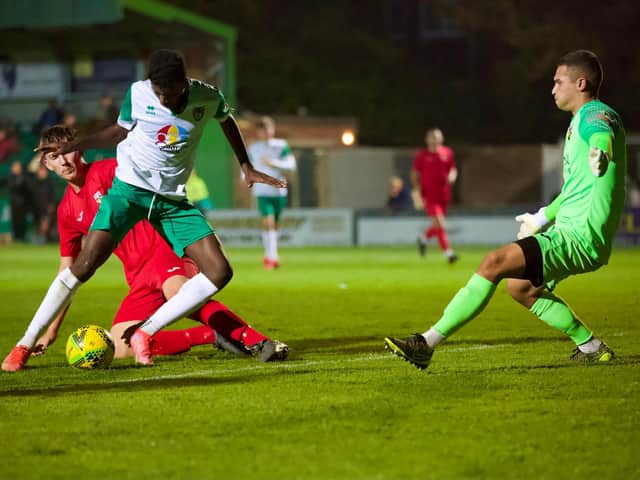 Bognor in action against Pagham in a midweek friendly that they won 4-1 / Picture: Martin Denyer