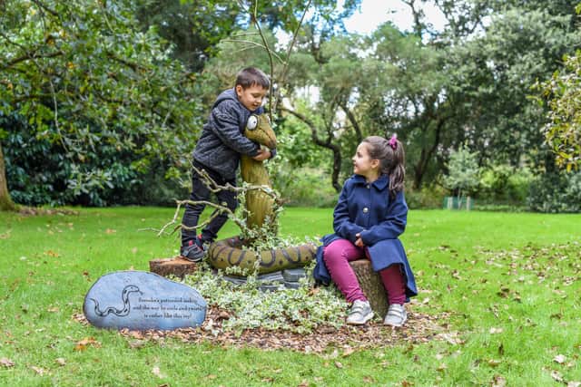 Visitors enjoy the Gruffalo's Child trail, a half-term adventure at Kew Gardens and Wakehurst.