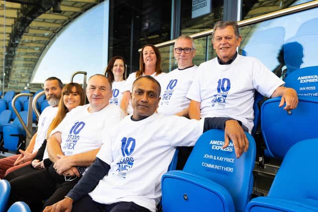 The community heroes all had their names stitched on a seat at the Amex stadium in Falmer