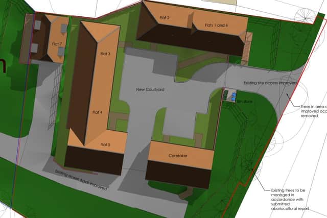 Proposed layout of the holiday lodges