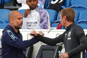 Pep Guardiola and Graham Potter will cross swords once more at the Amex Stadium this evening