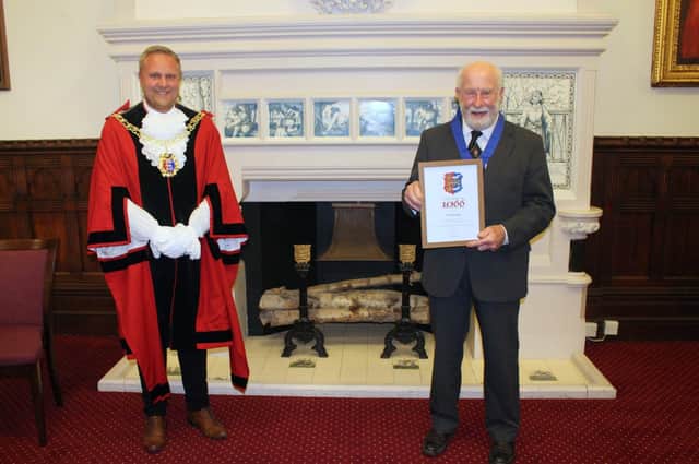 Hastings Week 2021: Order of 1066 Award. Photo by Kevin Boorman.This year's winner is Bill Wicking. SUS-211017-083441001
