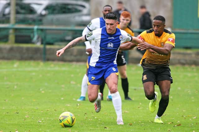 Three Bridges proved no match for Haywards Heath in the weekend’s Isthmian South East clash. Pictures: Derek Martin Photography and Art