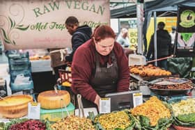 Vegan market in Eastbourne. Photo from Vegan Market Co. SUS-211026-141600001
