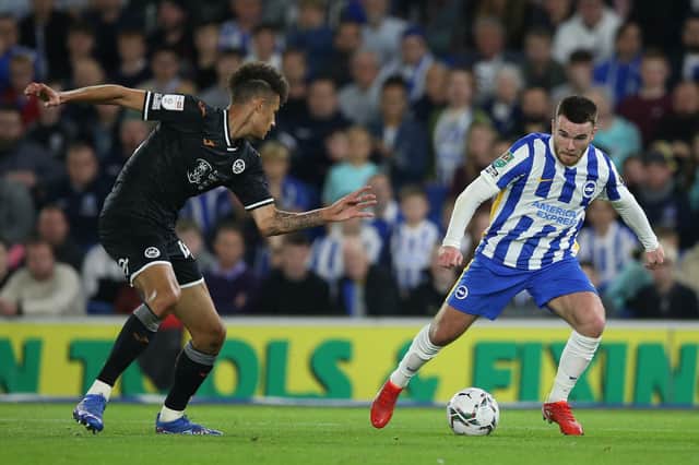 Aaron Connolly scored twice in the previous round against Swansea in the Carabao Cup