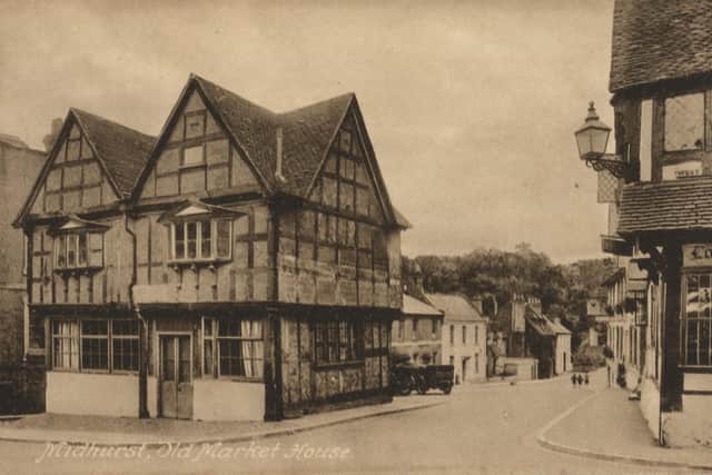 Postcard of the Old Market Hall, Midhurst, circa 1920s