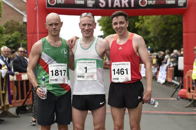 The first three home in the Bognor Prom 10k last time out - in 2019 / Picture: Liz Pearce
