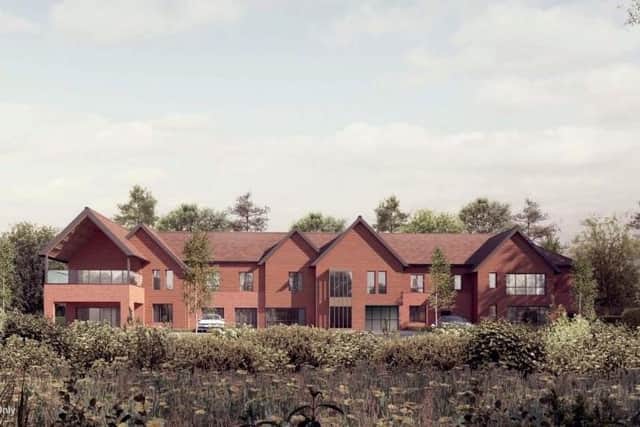 An illustration of what a possible care home could look like viewed from Balcombe Road