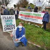Campaign against building 400 houses on Sharnfold, Stone Cross, pictured late last year